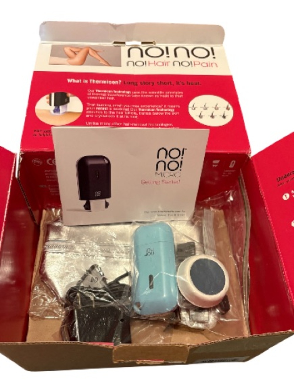 NWT NO! NO! Blue Hair Removal Device - Gentle Precision